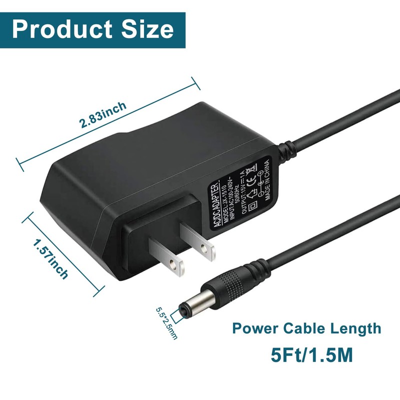 15V Power Adapter Compatible with Litter Robot 2, 3, 4