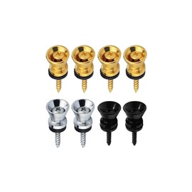 8PCS Guitar Strap Locks, Guitar Accessories, Metal End Pins with Mounting Screws Non-slip Guitar Strap Buttons, Guitar Strap Locks, Strap Locks for Electric Guitar