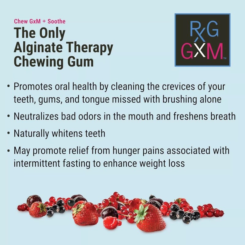 GUM Berry Soothe Gum Alginate Therapy Sodium Bicarbonate Gum for