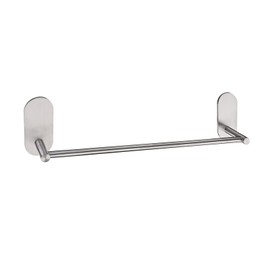 HouseAid 18 Inch Self Adhesive Towel Bar for Bathroom, Stainless Steel Adhesive Hand Towel Rod, No Drilling Modern Towel Holder, Brushed Finish