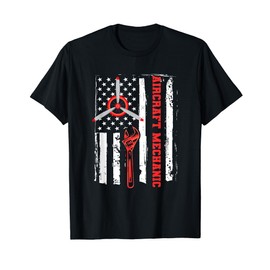 Aircraft Mechanic Us Flag Engineer - Aircraft Mechanic T-Shirt