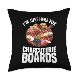 Charcuterie Board Making Slate Food Cheese Board Charcuterie Throw Pillow