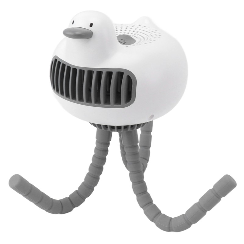 Portable Stroller Fan Low Noise Duck Shape Cute 2 Power
