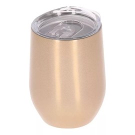 PromoOpción Vaso Termo Acero Inoxidable Vino Cafe Te 350ml Colores Color Dorado Termo Dijon