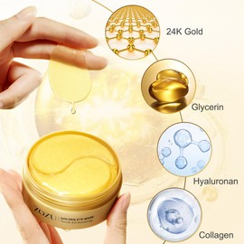 Augenpads Eye Pads, Collagen Augenpads gegen Augenringe Falten Tränensäcke, 60PCS Augenmaske mit Hyaluron und Vitamin E, Under Eye Masks Augenpflege Augen Gel Pads