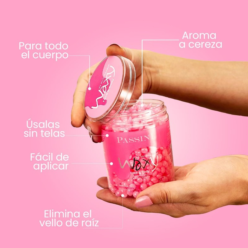 PASSINI 2 PACK Cera en perlas Cereza 120g para depilar