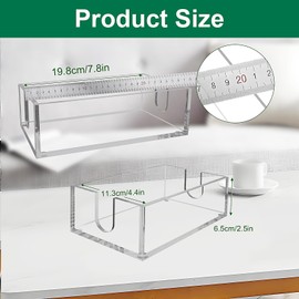 Douildhaiy Acrylic Guest Towel Napkin Holder,Clear Paper Towel Tray Guest Hand Towel Holder,Table Top Decorative Crystal Napkin Tray for Bathroom,Restaurant,Office,Home, Hotel