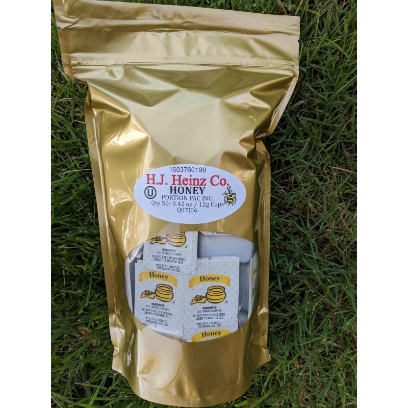 HEINZ HONEY SINGLE SERVE 50 Packs in Bag KOSHER .42oz