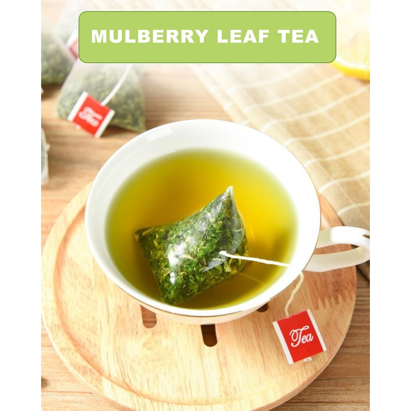 100% Natural Mulberry Leaf Tea Bag, 40 Teabags, Mulberry Tea,