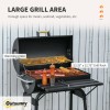 30-Inch Portable Charcoal Barbecue Grill with Wheels for Outdoor Camping