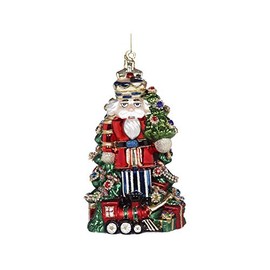 Mark Roberts 2021 Jeweled Nutcracker Christmas Ornaments: Red/Blue 8" Hanging Decor for Vibrant Christmas Tree Decorations and Holiday Decoration