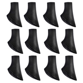 Nordic Walking Pads, 12 Pieces/6 Pairs of Tutschfest Trekking Rubber Buffer Walking Asphalt Rubber Buffer for All Standard Nordic Walking Poles and Hiking Poles for Gravel and Mountains (10 mm)