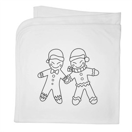 Azeeda 'Gingerbread Friends' Cotton Baby Blanket/Shawl (BY00044843)