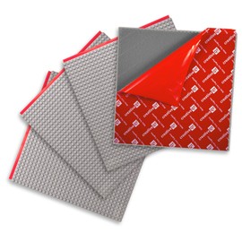 Creative QT MakerBase, Grey, 4 Pack, 10”x10” Peel-and-Stick Toy Building Blocks Stackable Baseplates, Bases for Play Tables, Walls, and More, Compatible with All Major Brick Brands