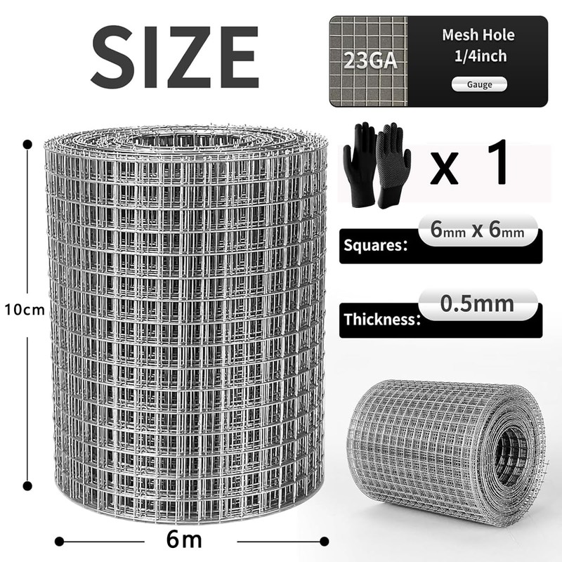 OUKMAO Rodent Mesh Rodent Proofing Wire Metal Mesh, Galvanised Wire