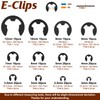 360Pcs Carbon Steel E-Clips & Snap Rings Assortment Kit (2.0mm-12mm)