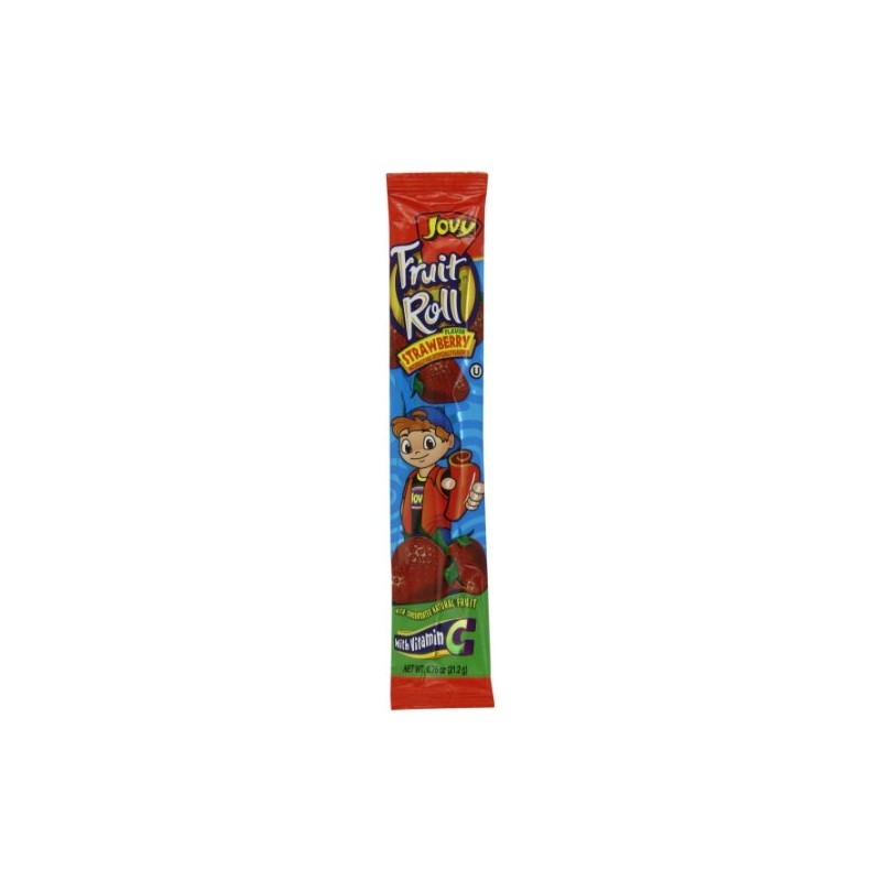 Jovy Fruit Roll, Strawberry, 0.75 Ounce (Pack of 48)