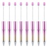 Cheriswelry 10pcs Pink Beadable Pens Creative DIY Pen Black Ink