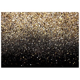WOLADA Gold Backdrop Black and Gold Backdrop 10x8FT 11176