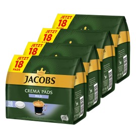 Jacobs Coffee Pods, Crema Pads, Mild, Mild & Soft Taste, Coffee, 64 Pads
