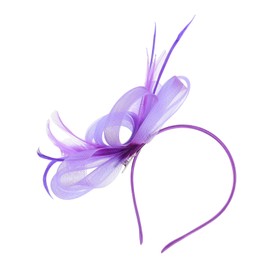 Healeved Chic Plume Hairpin Headband Bow for Girls Plume Headpiece Stylish Bowknot Headband Hairbows for Women Elegant Headdress