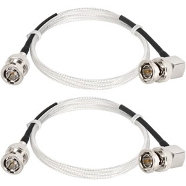 XRDS -RF 2 cables 3G/6G SDI de 3 pies, HD-SDI BNC macho a ángulo recto BNC macho 75 ohmios RG179 cables de puente para cámara de video BMCC