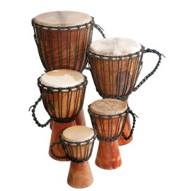 TERRE Djembe Beginner Plain, 16" tall, 7.5-8.5" head