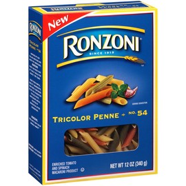 Ronzoni Tricolor Penne Non GMO 12 Oz. Pack Of 3.