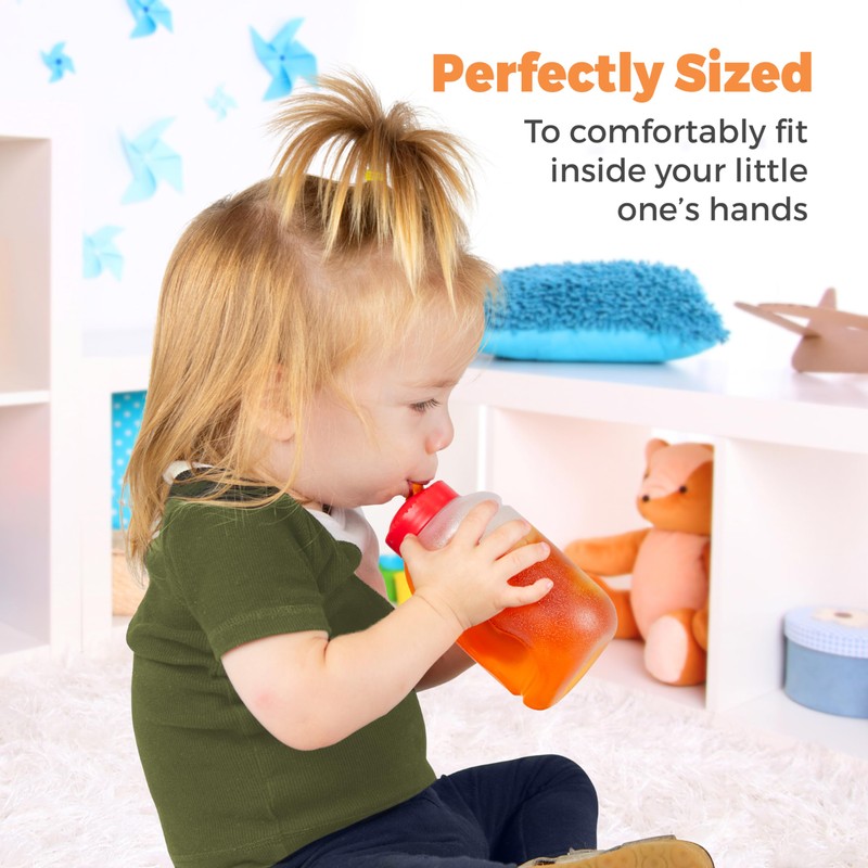 Tribello Bottle with Straw (4 Pack, 8 Oz) Small 8oz