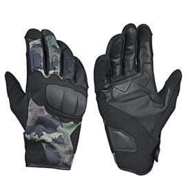 Daytona 61227 Motorcycle Gloves, Spring and Summer, Genuine Leather Palm (Goat Leather), Hard Protector, Smartphone Compatible, Urban Protective Gloves, DG-017, Camouflage, XL Size