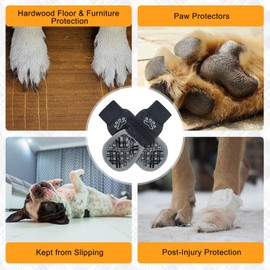 BEAUTYZOO Dog Socks to Prevent Licking Paws, Dog Shoes for Hot Pavement Small Medium Large Senior Dog Booties, Non Slip Dog Boots & Paw Protectors for Hardwood Floors Traction Control Indoor
