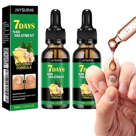 Ginger Nail Treatment Nail Support Nail Care, 7days Nail Treatment,  Ginger Cuticle Care Oil for Nails,Cuticle Serum for Nails (2Pcs):_2pcs
