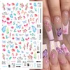 LANODO 8 Pcs Cute 3D Nail Stickers Sticking Paper Beautiful