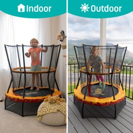 Skywalker Trampoline for Kids and Toddlers - Winnie The Pooh Toddler Trampoline Net Enclosure, Mini Kids Trampoline for Toddlers, Outdoor or Indoor Trampoline for Kids up to 100LB