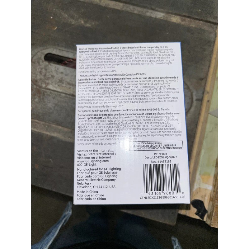 GE (CASE OF 6) GE Lighting LED12G24q-V/827 PL Vert LED