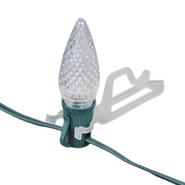 Novelty Lights 39410 Clay Roof Tile Christmas Light Clip, C7/C9 Base, Mini Lights, 25 Pack