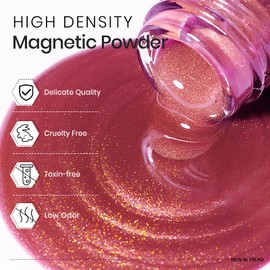 MIZHSE Pink Cat Eye Gel Nail Polish, Dawn Effect Glass Magnetic Gel Polish, Crystal Jelly Cateye Nail Gel with Magnet Stick Soak Off Nail Art Manicure Home