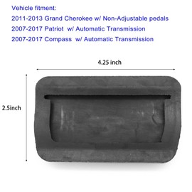 Opuiue Brake Pedal Pad, Brake Pedal Cover Compatible with Jeep 2011-2013 Grand Cherokee WK, 2007-2017 Patriot Compass MK (Automatic Only)