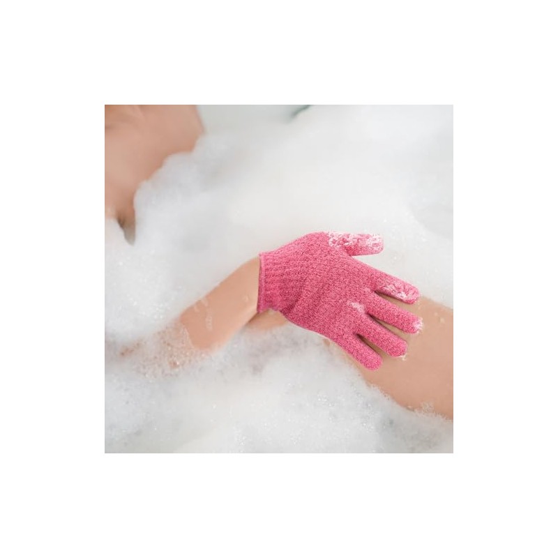 Evridwear Exfoliación Eficaz Guantes Exfoliantes Nailon Doble Textura Eliminan Suavemente