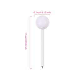 500 Pack Map Push Pins Map Tacks Small Size (White, 1/8 Inch) | WILLBOND