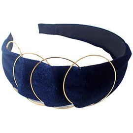 Topkids Accessories Velvet Ring Alice Bands Adult Women, Hair Accessories for Women, Hair Bands for Women, Thick Headband, Womens Headbands, Head Bands Adult Women, Wide Headbands (Navy)