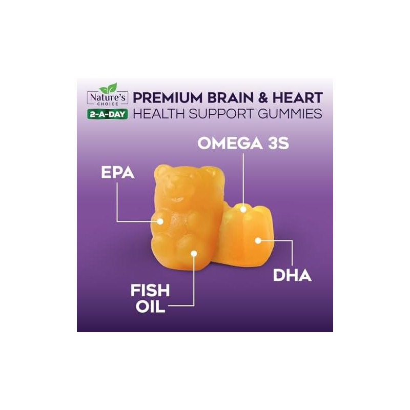 Omega 3 Fish Oil Gummies, Extra Strength Omega 3s with