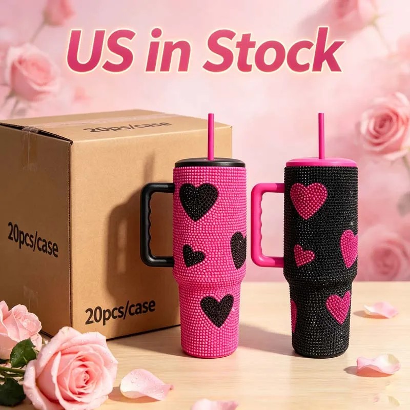 Us 40 OZ Sparkle Rhinestone Shatterproof Coffee Cup 40OZ Water