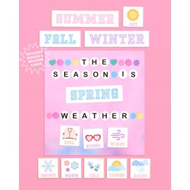 xo, Fetti ERAS Bulletin Board Set, 79 Pieces | Classroom Centers Calendar, Weather Decorations, Pink School Day Sign, Days of The Week, Friendship Bracelet Teacher Supplies