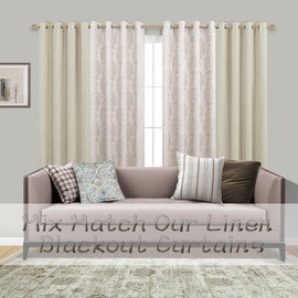 Mrs.Naturall 108 Inch Extra Long Curtains for Living Room,50% Blackout Custom Made Hotel Curtains for Family Room Windows,Taupe Grey