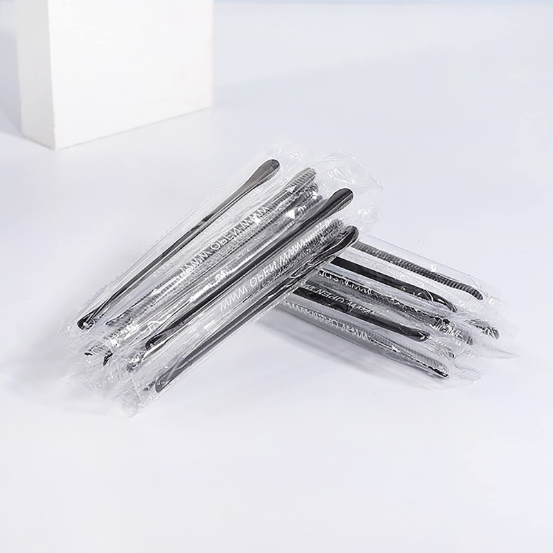 300Packs Disposable Double-Headed Comedones Extractor Plastic Blackhead Remover Black Pimple