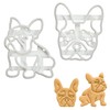 Set of 2 French Bulldog Cookie Cutters (Designs: Body &