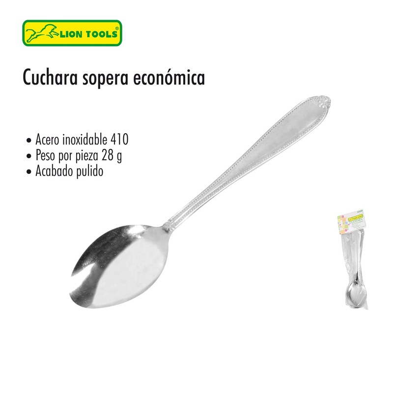 Set De 12 Cucharas Sopera Acero Inoxidable crom Restaurante