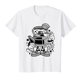 Kids Teapot Tea Cup Cartoon Character T Shirt Back To School Tee