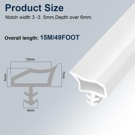 vsshe 15m Door Seal, Door Frame Seal Strips, Window Seals, Doors Frame Draught excluder, Draught Strips and Rubber Sealing Strip for Moisture Sound Insulation and Collision Protection